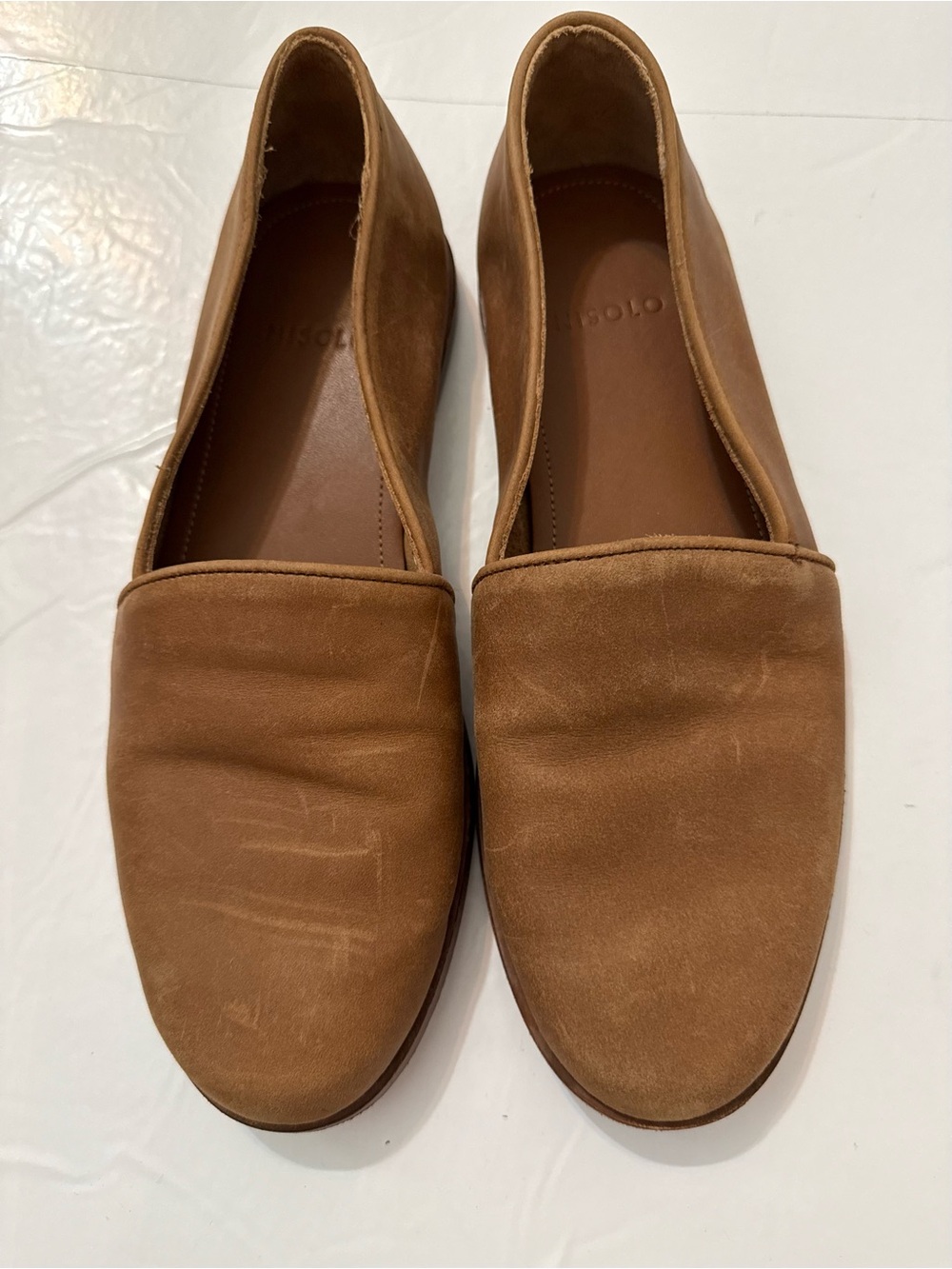 NISOLO Brown Alejandro Slip-On Minimalist Slipper Style Loafer Leather M8 W10